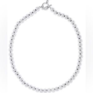 Ralphie Lauren sterling silver ball necklace, 16”